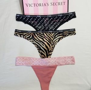 Victoria's secret pink L thongs